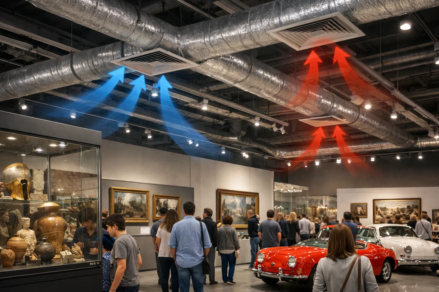 Вентиляция выставочных павильонов: как поддерживать комфорт для посетителей и стабильные условия для экспозиции