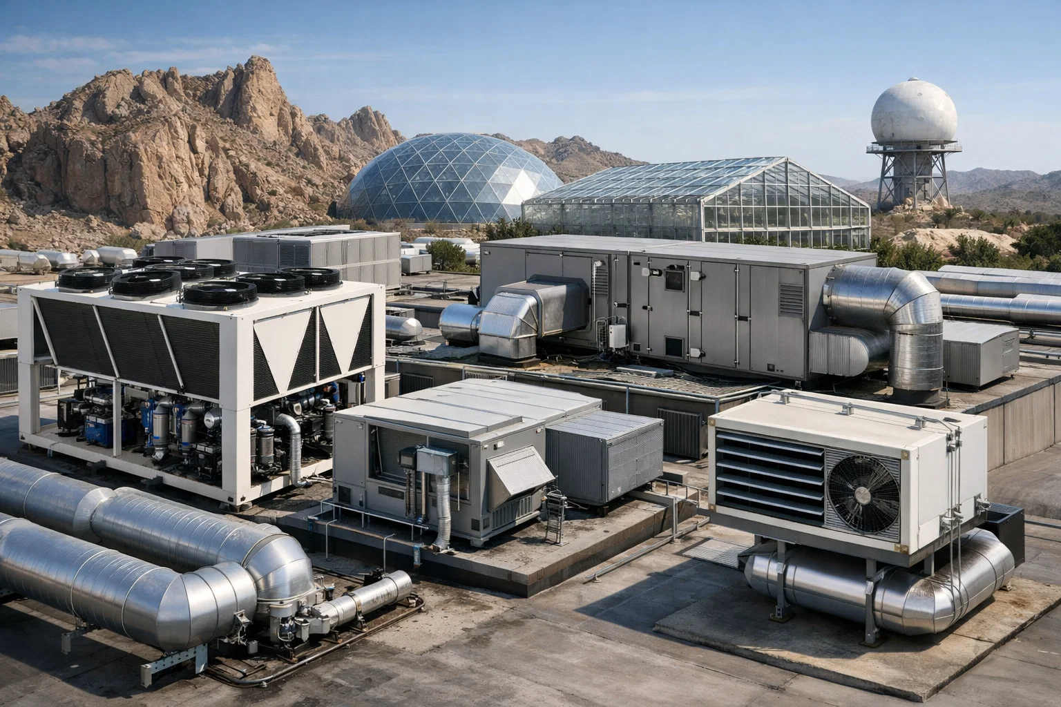 Чиллеры, руфтопы, вентиляционные агрегаты и воздушно-отопительные системы для нестандартных объектов