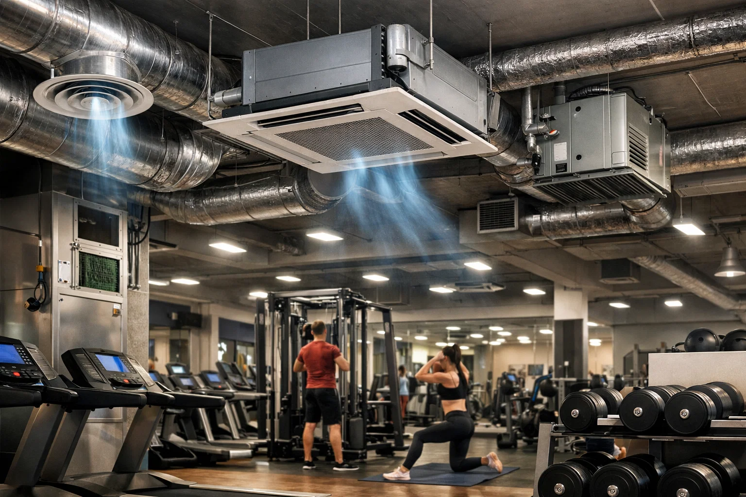 Спортивные залы и фитнес-центры: какие HVAC-решения нужны для свежего воздуха, охлаждения и контроля влажности