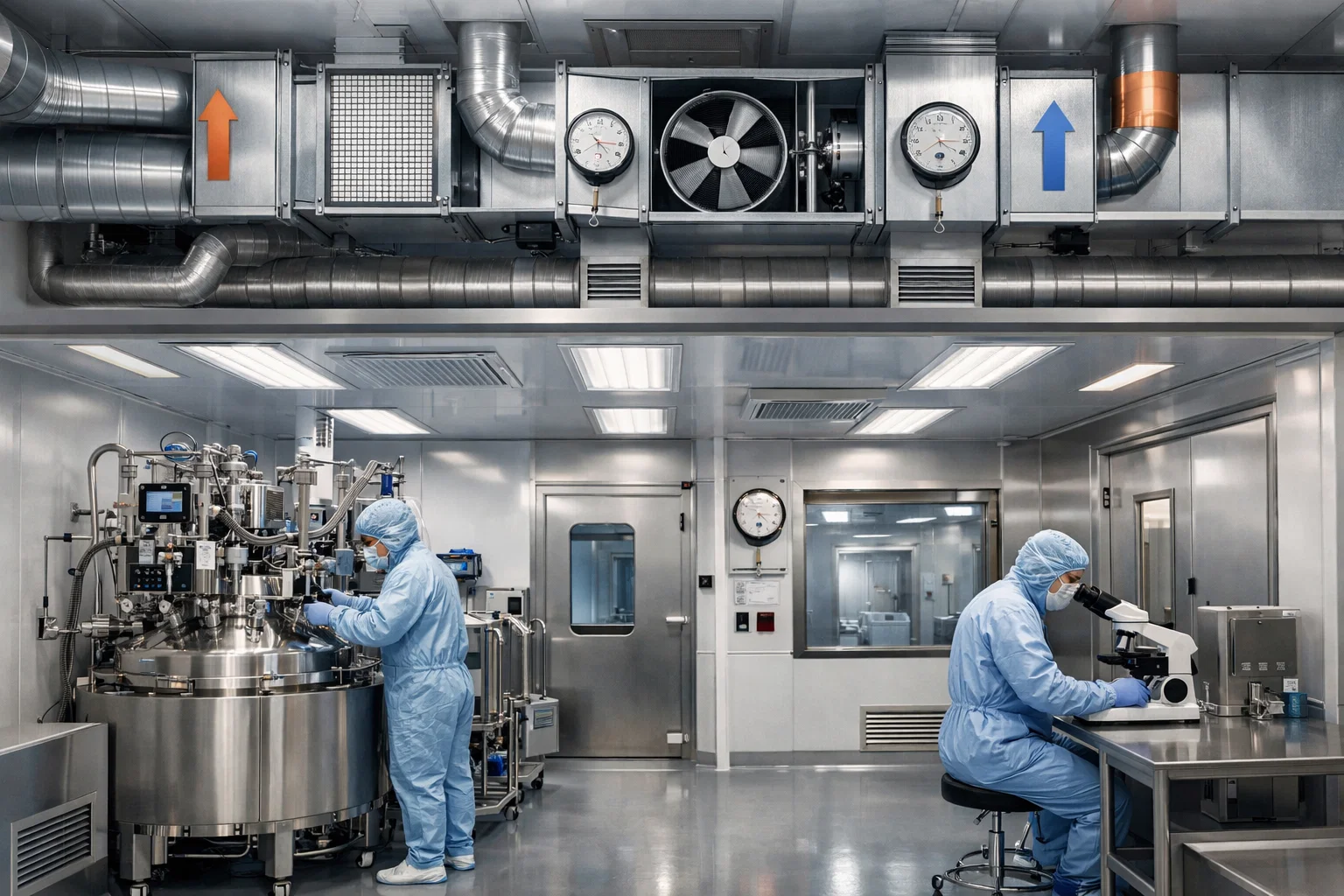 HVAC для фармацевтических производств: как обеспечить чистые зоны, перепады давления и стабильные параметры