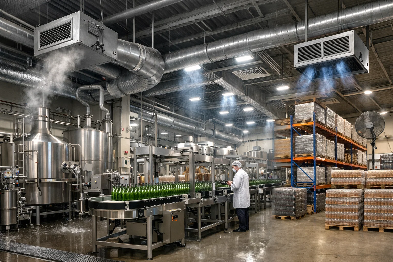 Производство напитков: какие HVAC-решения нужны для технологических зон, розлива и хранения
