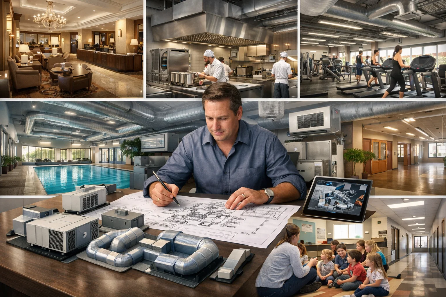 Как выбрать HVAC для гостиниц, ресторанов, спортзалов, бассейнов и образовательных учреждений