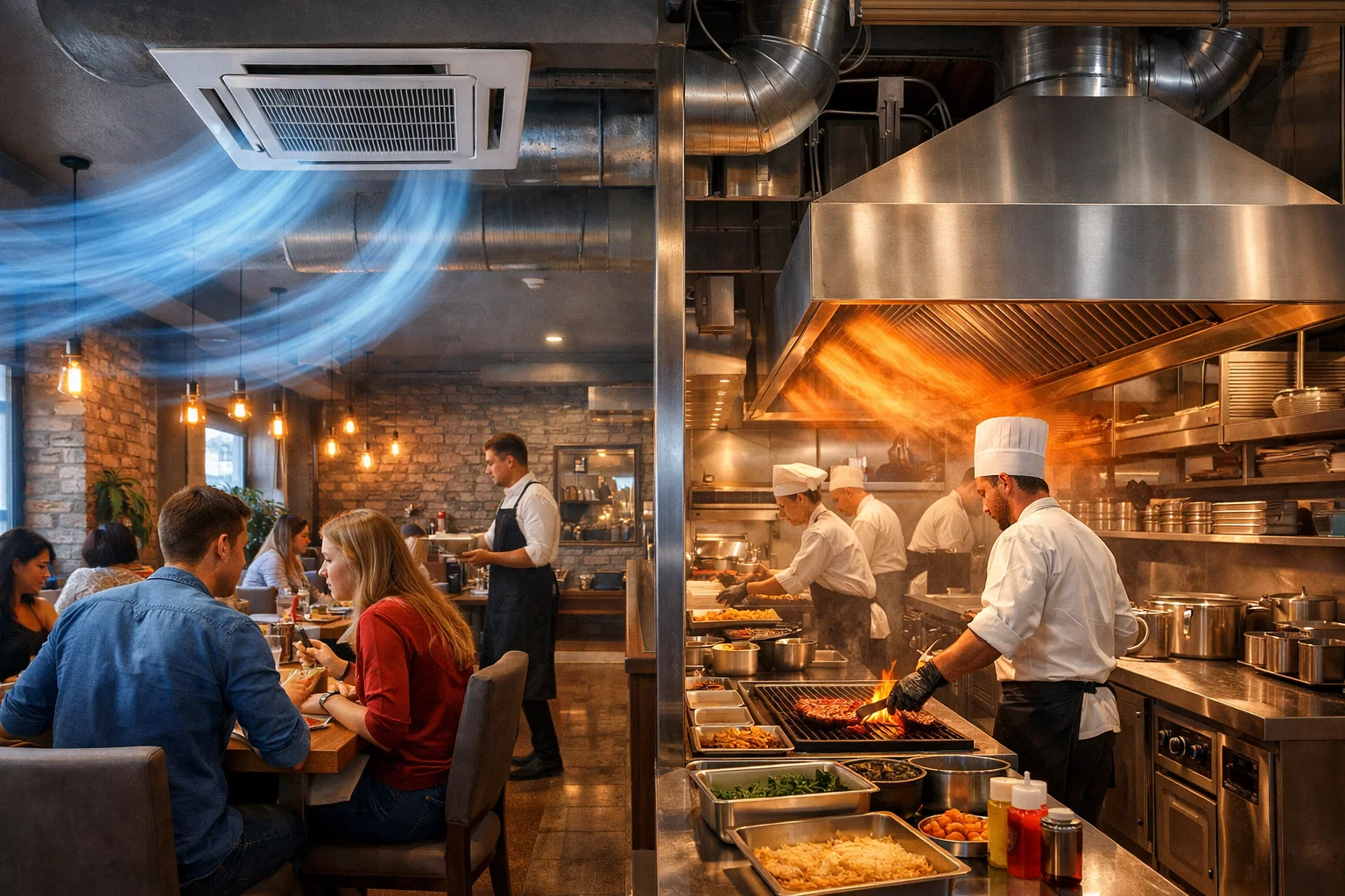 HVAC для ресторанов и кафе: как обеспечить комфорт в зале и стабильные условия на кухне