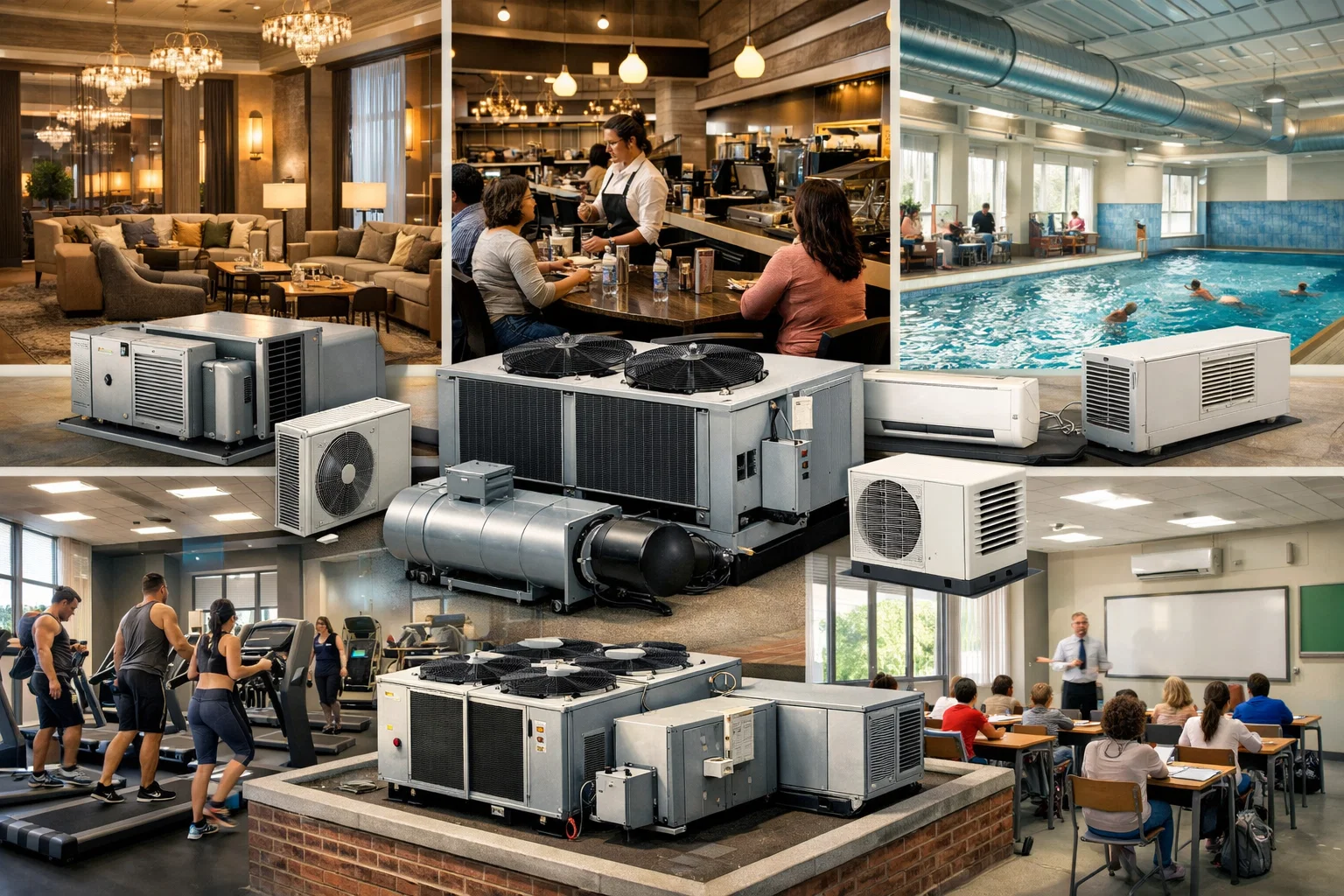 Как выбрать HVAC-оборудование для гостиницы, кафе, бассейна, фитнес-центра или учебного корпуса